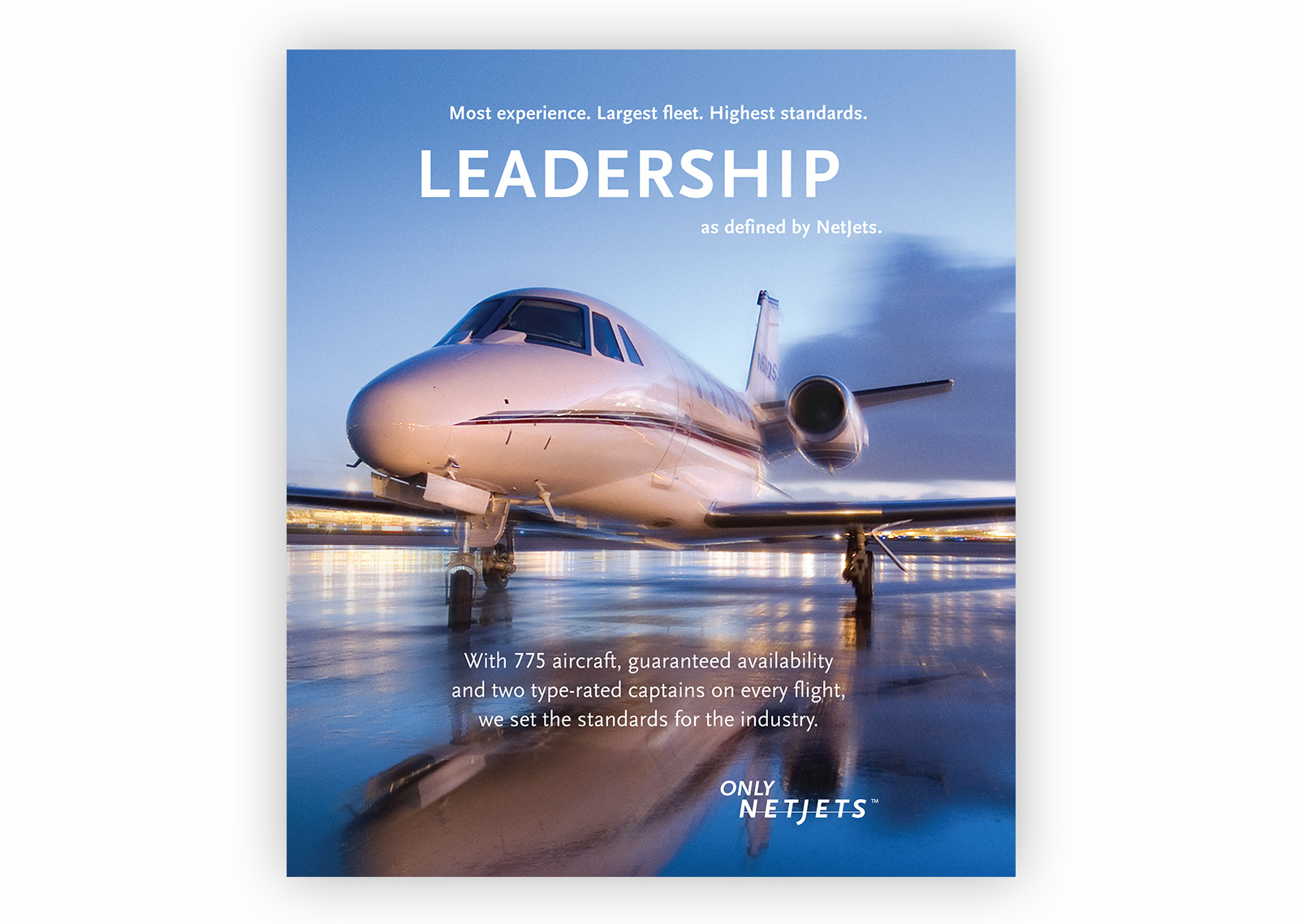 This image depicts a project for NetJets