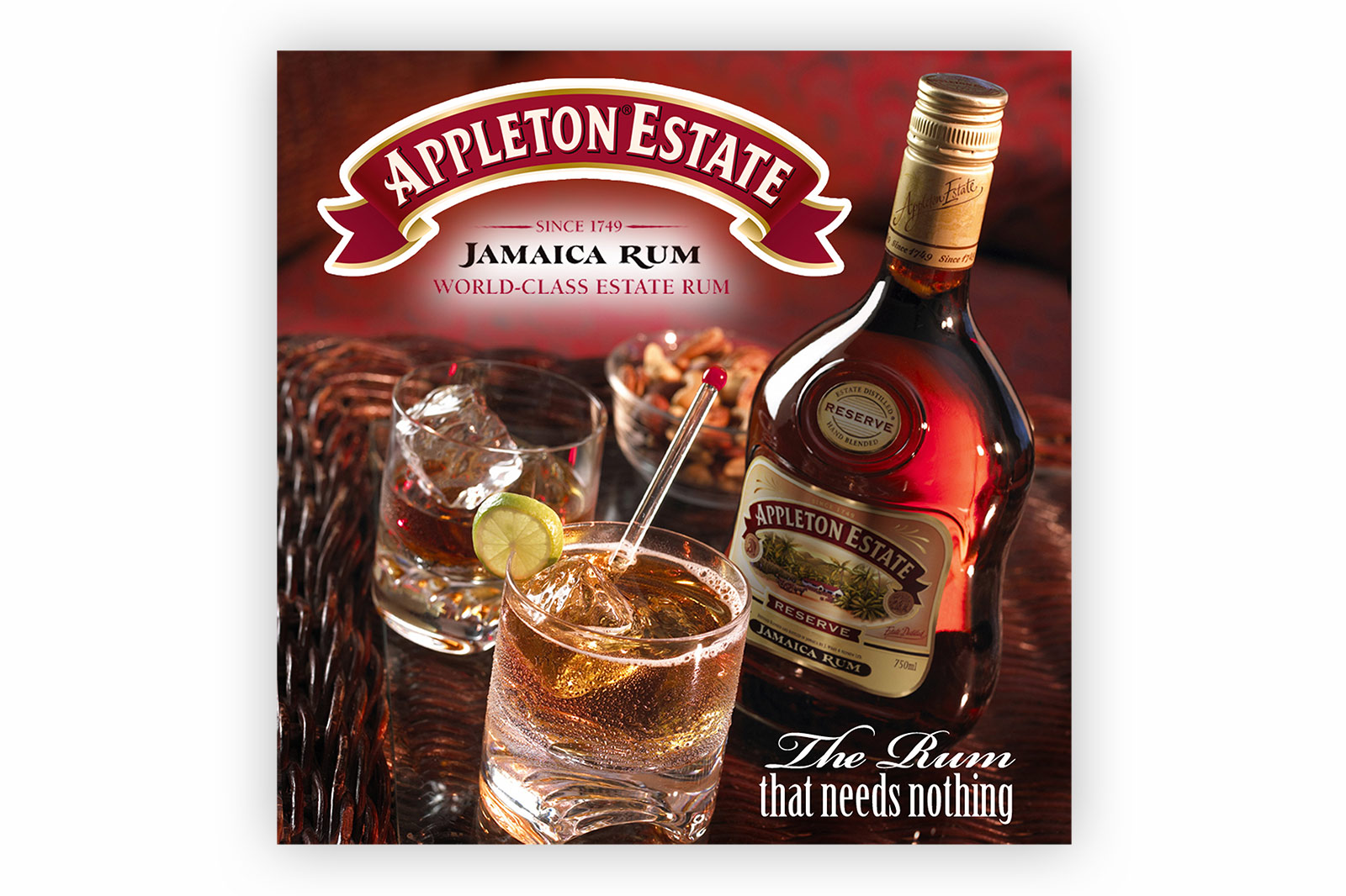 High-quality print and advertising for the spirits industry, depicting: Appleton State.
