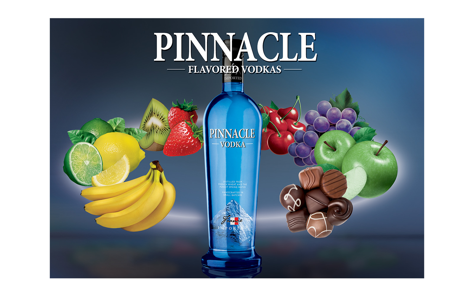 High-quality print and advertising for the spirits industry, depicting: Pinnacle.