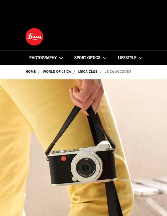 Portfolio Page: Leica Camera